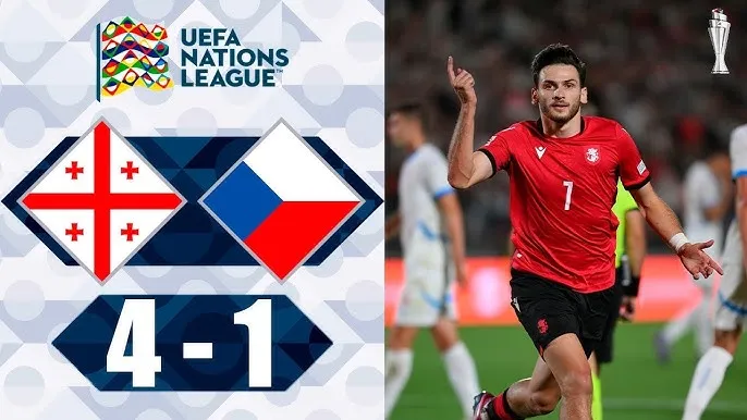 Gruzia vs CH Séc 4-1: Kvaratskhelia khai bàn trên chấm penalty, Chakvetadze, Mikautadze, Kochorashvili mở tiệc chiến thắng