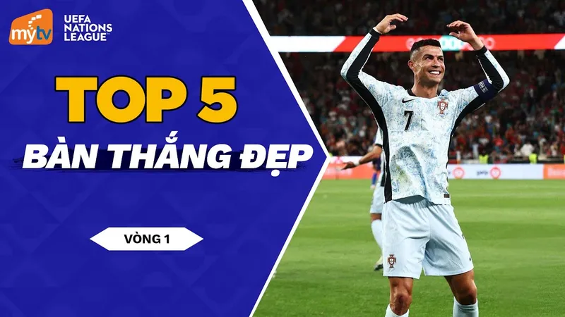 Federico Dimarco, Cristiano Ronaldo, Jack Grealish, Youri Tielemans, Florian Wirtz vào tốp 5 bàn thắng đẹp mắt của vòng đấu Nations League vừa qua