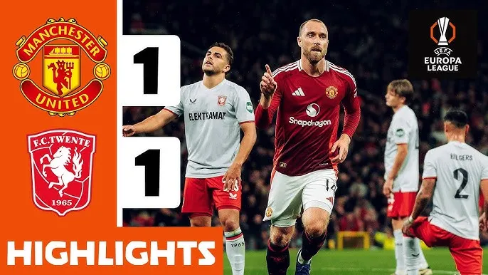 Manchester United vs Twente 1-1: Eriksen chớp thời cơ mở bàn cho Man United, Eriksen mất bóng, Lammers lập tức buộc MU chia điểm