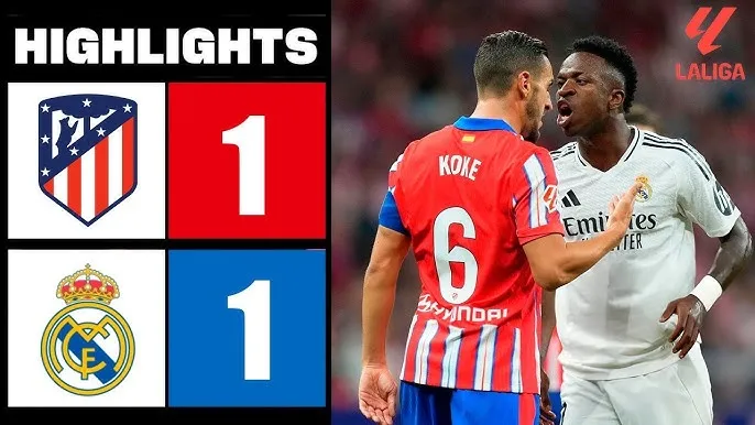 Atletico Madrid vs Real Madrid 1-1: Tâm điểm hiệp 2, Vinicius kiến tạo, Militao mở bàn, Galan chọc khe, VAR công nhận bàn thắng của Correa, chia điểm derby thành Madrid 