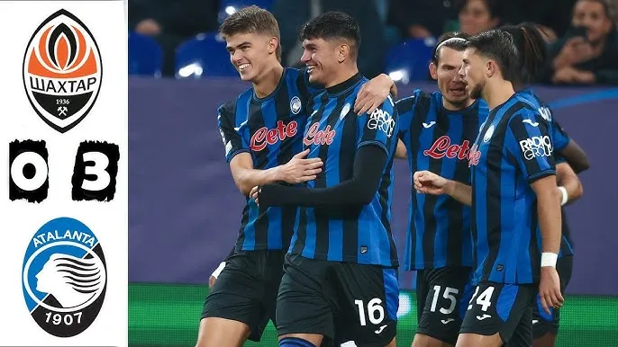 Shakhtar Donetsk vs Atalanta 0-3: Lần lượt Berat Djimsiti, Ademola Lookman, Raoul Bellanova vùi dập đối thủ, giành gọn 3 điểm