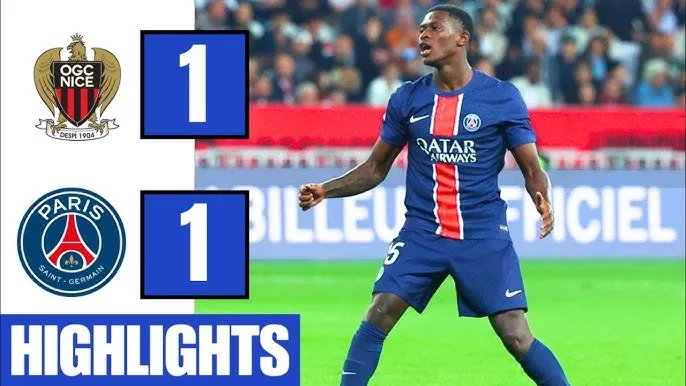 Nice vs PSG 1-1: Ali Abdi may mắn hạ Donnarumma, Dembele kiến tạo, Mendes tung cú sút gỡ hòa, PSG bị AS Monaco tạm soán ngôi đầu Ligue 1 