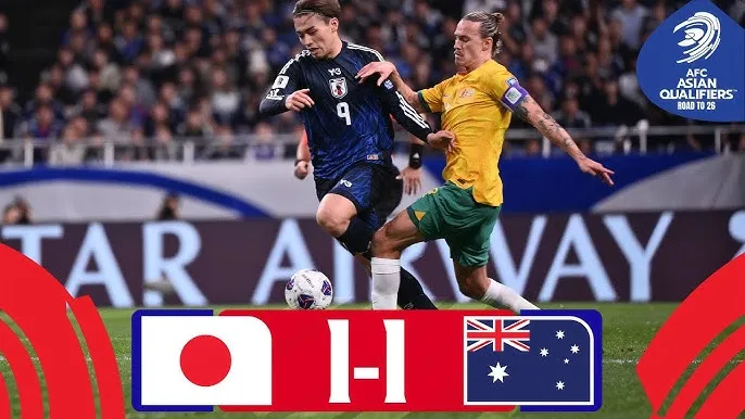 Nhật Bản vs Australia 1-1: Bất ngờ thế trận 2 pha phản lưới nhà của Taniguchi và Burgess chia điểm khôi hài