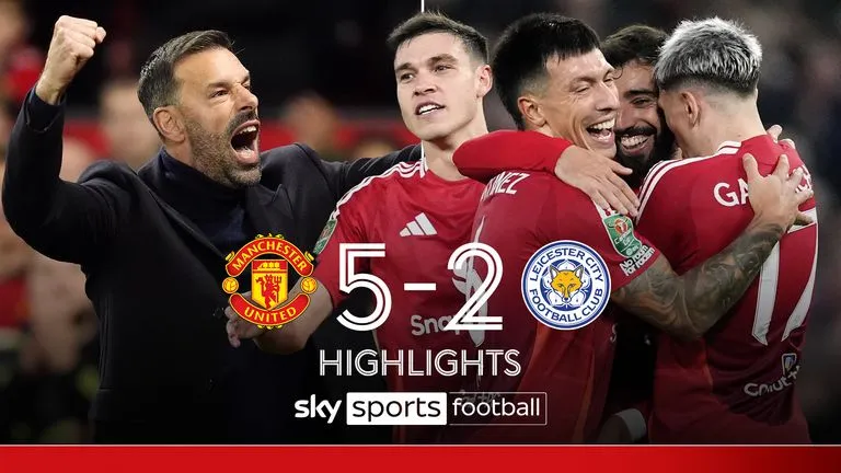 Man United vs Leicester 5-2: El Khannouss, Coady lập công, Casemiro, Bruno Fernandes đua tài cú đúp, Garnacho khiến HLV Ruud Van Nistelrooy "giải khát" chiến thắng