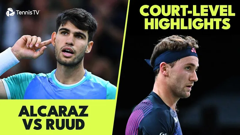 Carlos Alcaraz vs Casper Ruud 1-6, 5-7: Sau 1 giờ 25 phút, Alcaraz bất ngờ gục ngã trước Ruud trong ngày ra quân ATP Finals