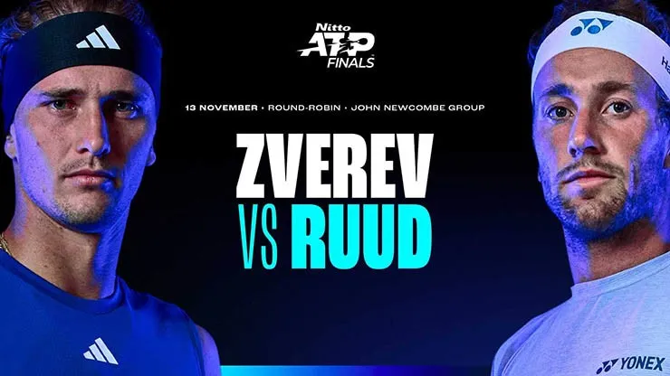 Alexander Zverev vs Casper Ruud 7-6 (7-3), 6-3: Kịch tính tie-break, Zverev xuất sắc hạ Ruud, gặp Alcaraz ở lượt cuối để giành vé bán kết ATP Finals
