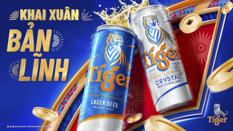 Tiger Beer chuyển mình bản lĩnh với diện mạo mới