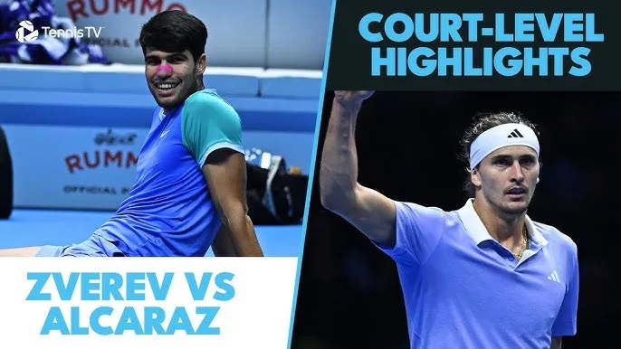 Alexander Zverev vs Carlos Alcaraz 7-6 (5), 6-4: Bất ngờ thua Zverev, Alcaraz chính thức bị loại ngay từ vòng bảng ATP Finals, Zverev nhất bảng John Newcombe