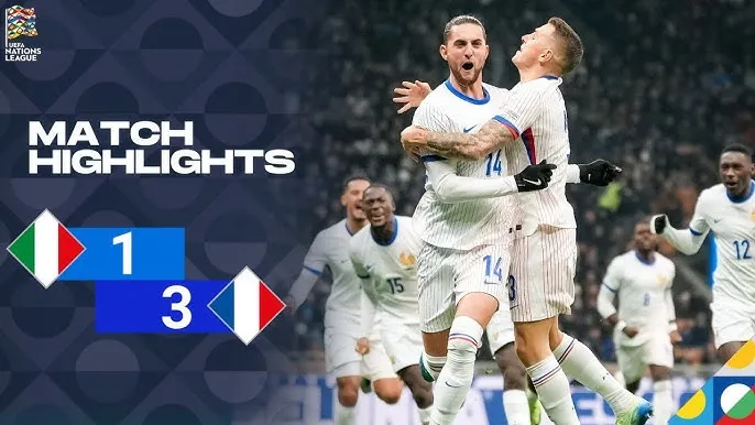 Italia vs Pháp 1-3: Rabiot xuất thần cú đúp, Vicario phản lưới nhà, Cambiaso ghi bàn danh dự, "Gà trống Gô-loa" tạm dẫn đầu bảng