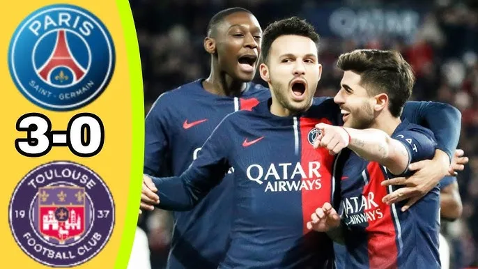PSG vs Toulouse 3-0: Hakimi kiến tạo, Neves khai tiệc chiến thắng, Beraldo nhân đôi tỷ số, Kolo Muani kiến tạo, Vitinha chốt hạ 3 điểm 