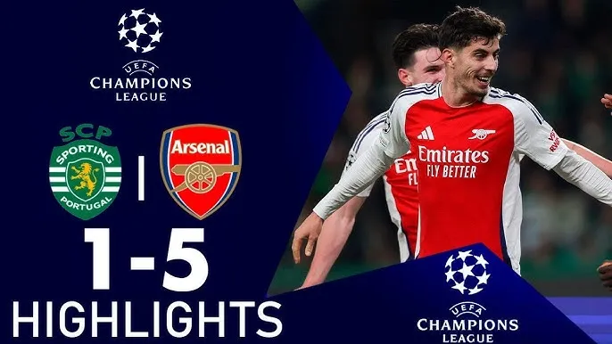 Sporting Lisbon vs Arsenal 1-5: Phảo thủ Martinelli, Havertz, Gabriel, Saka, Trossard lần lượt bắn phá, chiến thắng mãn nhãn