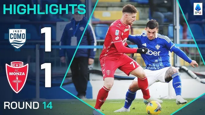 Calcio Como vs Monza 1-1: Yannik Engelhardt mở bàn nhưng Gianluca Caprari tận dụng tốt cơ hội chia điểm nhờ chấm penalty