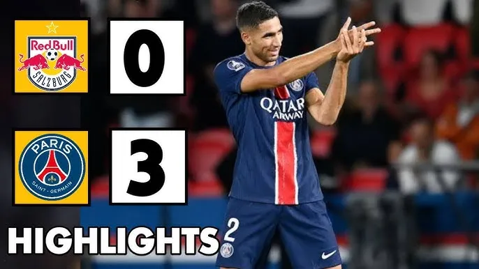 RB Salzburg vs PSG 0-3: Dấu ấn Hakimi 2 pha kiến tạo, Ramos, Mendes, Doue tung nóc lưới, PSG giành gọn 3 điểm