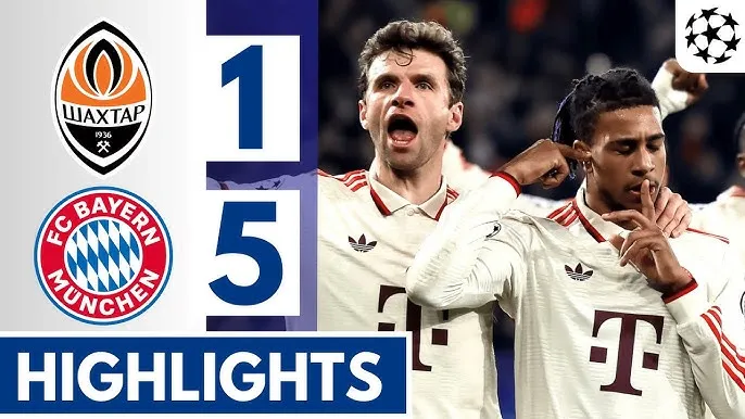 Shakhtar Donetsk vs Bayern Munich 1-5: Zubkov kiến tạo, Kevin sớm gây bất ngờ nhưng Laimer, Muller, Olise, Musiala tỏa sáng, Bayern ngược dòng đẳng cấp