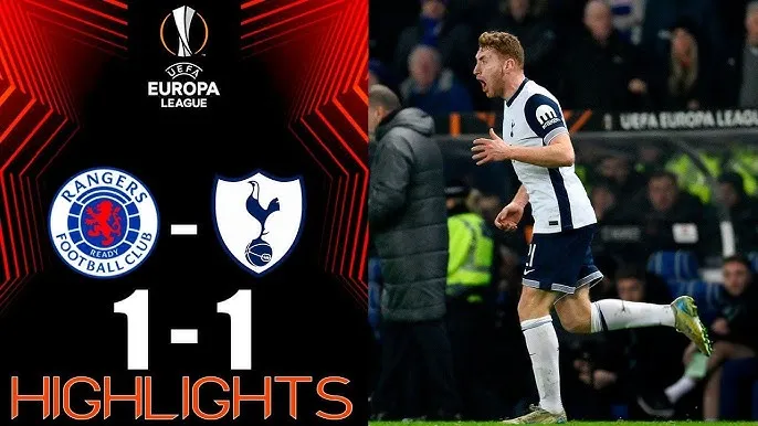 Rangers vs Tottenham 1-1: Igamane bất ngờ phá lưới Forster, Kulusevski tỏa sáng cứu thua HLV Postecoglou, Son Heung Min tịt ngòi