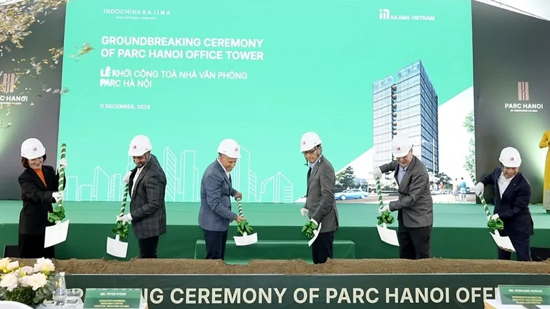Indochina Kajima khởi công dự án văn phòng hạng A tại khu trung tâm mới phía Tây Hà Nội