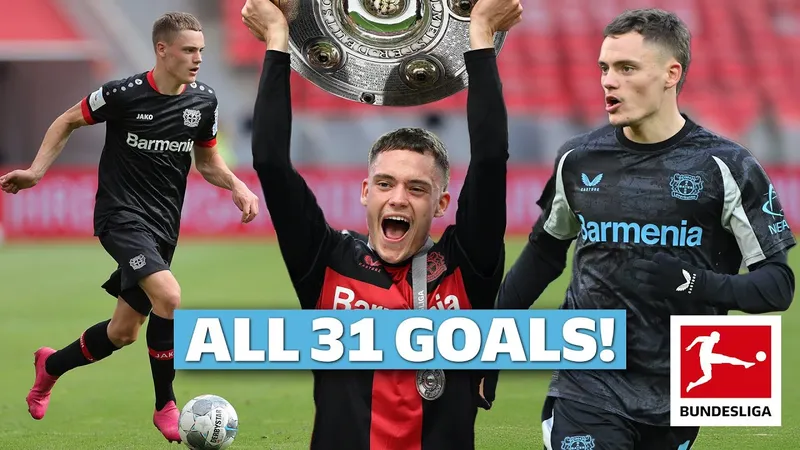 Florian Wirtz đã đóng góp cho đấu trường Bundesliga 31 bàn thắng trong màu áo Bayer Leverkusen