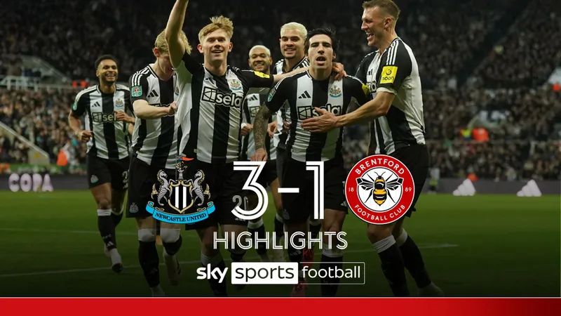 Newcastle vs Brentford 3-1: Tonali xuất thần toả sáng cú đúp, Schar ấn định cục diện trận đấu, Wissa ghi bàn danh dự phút bù giờ, Newcastle vào bán kết League Cup