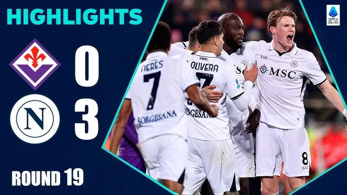 Fiorentina vs Napoli 0-3: David Neres mở bàn, Romelu Lukaku nhân đôi tỷ số nhờ penalty, Scott McTominay chốt hạ 3 điểm, Napoli tạm vươn lên đầu bảng Serie A