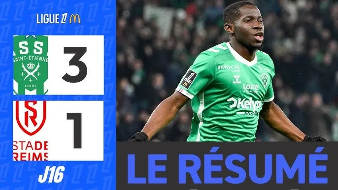 Saint Etienne vs Reims 3-1: Nakamura Keito mở bàn nhưng Augustine Boakye xuất thần cú đúp, Lucas Stassin chốt hạ cú ngược dòng mãn nhãn