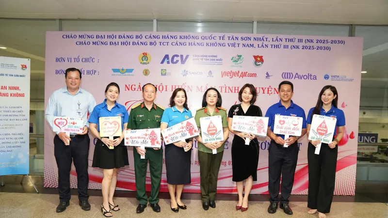 Hơn 600 cán bộ tham gia ngày hội hiến máu tình nguyện 2025: Giọt hồng Cảng hàng không quốc tế Tân Sơn Nhất
