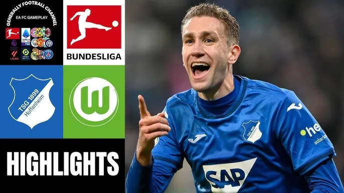 Wolfsburg vs Hoffenheim 0-1: Maximilian Arnold đá phạt góc, Mohamed Amoura đánh đầu như tranh vẽ bỏ túi gọn gàng 3 điểm