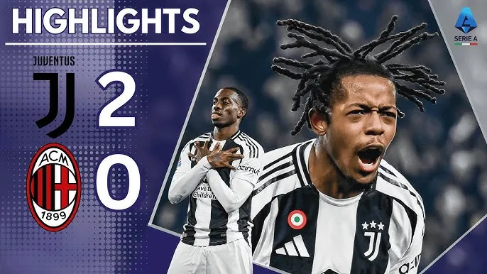 Juventus vs AC Milan 2-0: Gonzalez kiến tạo, Mbangula mở bàn, Thuram thọc khe, Weah đột phá hạ gục Milan, giành gọn 3 điểm, Juve vươn lên tốp 4 Serie A 