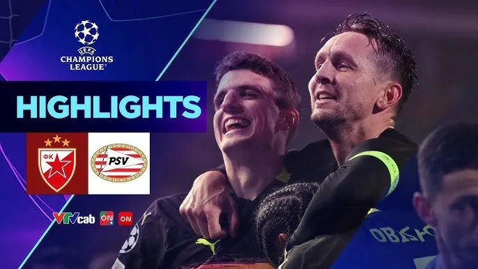 Sao Đỏ Belgrade vs PSV 2-3: Luuk de Jong xuất thần cú đúp, Ryan Flamingo áp đảo tỷ số, Flamingo nhận thẻ đỏ, Cherif Ndiaye, Nasser Djiga suýt ngược dòng thành công