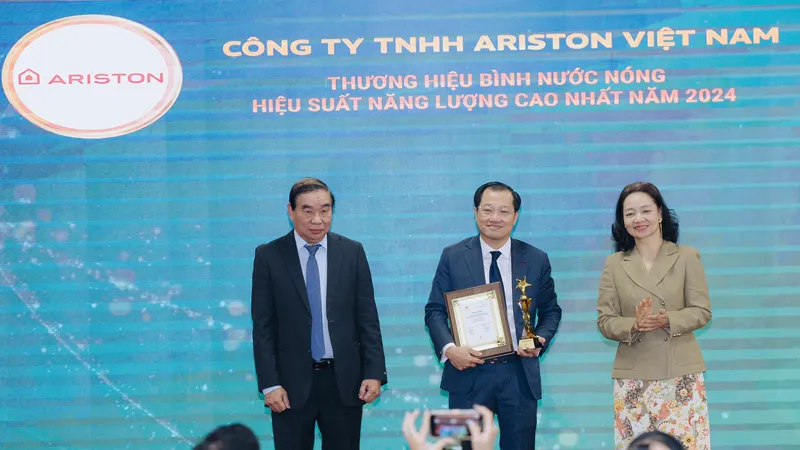 Máy nước nóng Ariston đoạt giải thưởng Hiệu suất Năng lượng cao nhất năm 2024