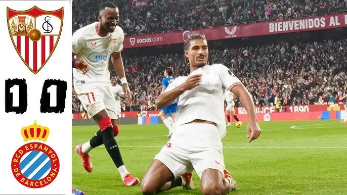 Sevilla vs Espanyol 1-1: Marash Kumbulla chớp thời cơ mở bàn, VAR không cản nổi Loic Bade ghi siêu phẩm gỡ hòa, chia điểm xứng đáng