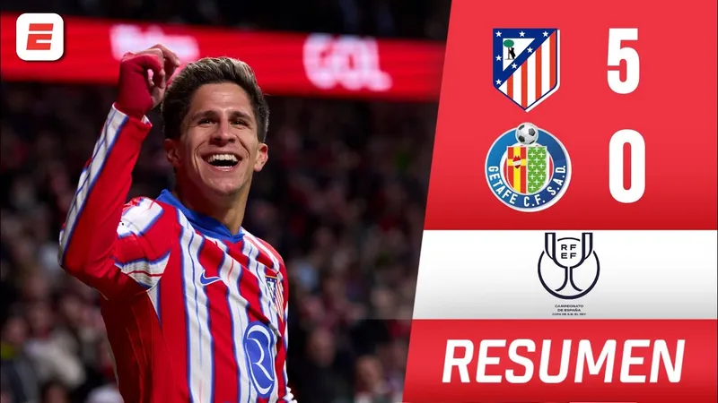 Atletico Madrid vs Getafe 5-0: Con trai Simeone, Giuliano Simeone tỏa sáng cú đúp khai tiệc, Lino, Correa, Sorloth góp công tiệc chiến thắng, bước tiếp Copa del Rey 