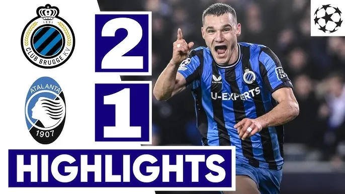 Club Brugge vs Atalanta 2-1: Ferran Jutgla sớm khai bàn nhưng Mario Pasalic gỡ hòa, Gustaf Nilsson chốt hạ chiến thắng trên chấm penalty, Atalanta chờ trận lượt về