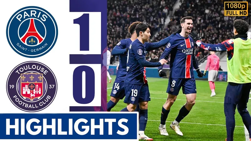 Toulouse vs PSG 0-1: Willian Pacho đánh đầu trúng xà ngang, Ruiz kịp xuất hiện ghi bàn hạ thủ thành Restes giành trọn 3 điểm, PSG cô đơn trên đỉnh Ligue 1