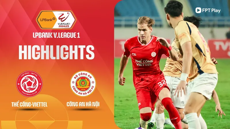 Thể công vs CAHN 2-1: Trương Tiến Anh sớm tỏa sáng, Amarildo nhân đôi tỷ số, Alan lập công, Thể công vô địch lượt đi VLeague 2024/2025