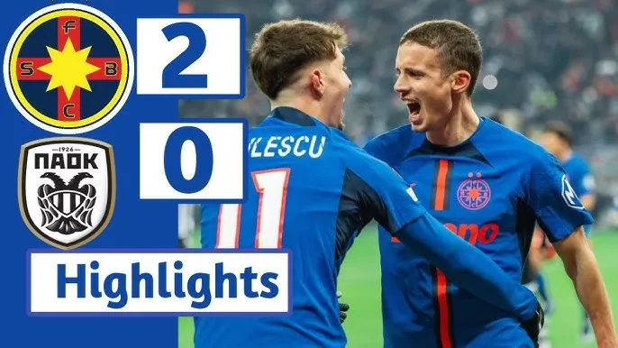 Fcsb vs Paok 2-0 (4-1): Juri Cisotti đệm bóng cận thành mở bàn, David Miculescu chốt hạ chiếc vé vòng 1/8 Europa League