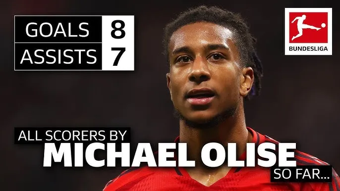 Michael Olise đang tỏa sáng trong màu áo Bayern Munich với thành tích 8 bàn thắng, 7 đường kiến tạo tại đấu trường Bundesliga 2024/2025