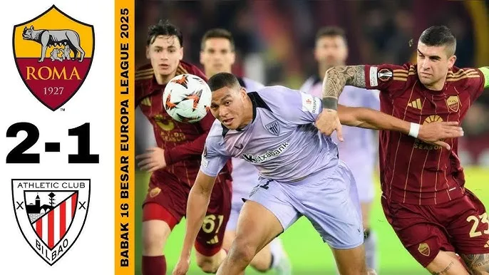 AS Roma vs Athletic Bilbao 2-1: Inaki Williams mở bàn, Angelino gỡ hòa, Yeray Alvarez bị thẻ đỏ, Eldor Shomurodov chốt hạ chiến thắng phút bù giờ, 