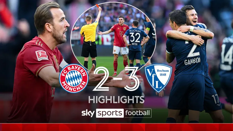 Bayern Munich vs Bochum 2-3: Raphael Guerreiro sớm tỏa sáng cú đúp, Joao Palhinha bị thẻ đỏ, Medic, Sissoko, Bero bất ngờ ngược dòng hạ Bayern giành 3 điểm quý giá