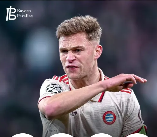 Joshua Kimmich khoác áo Bayern Munich từ 2015, 429 lần ra sân, ghi 43 bàn thắng và 114 pha kiến ​​tạo, 8 lần đăng quang Bundesliga, Bayern gia hạn Kimmich đến 2029
