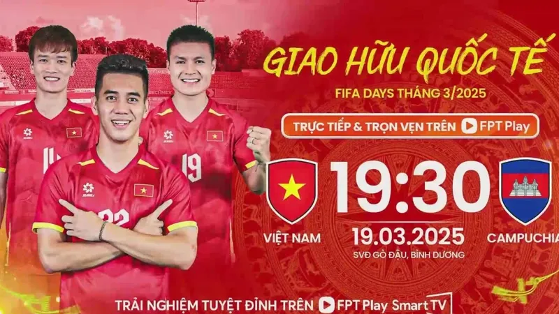 Giao hữu, Việt Nam vs Campuchia 2-1: Hai Long vẽ siêu phẩm đường cong, Văn Vĩ hạ thủ thành Keo Soksela nhân đôi tỷ số, Bong Samuel ghi bàn danh dự