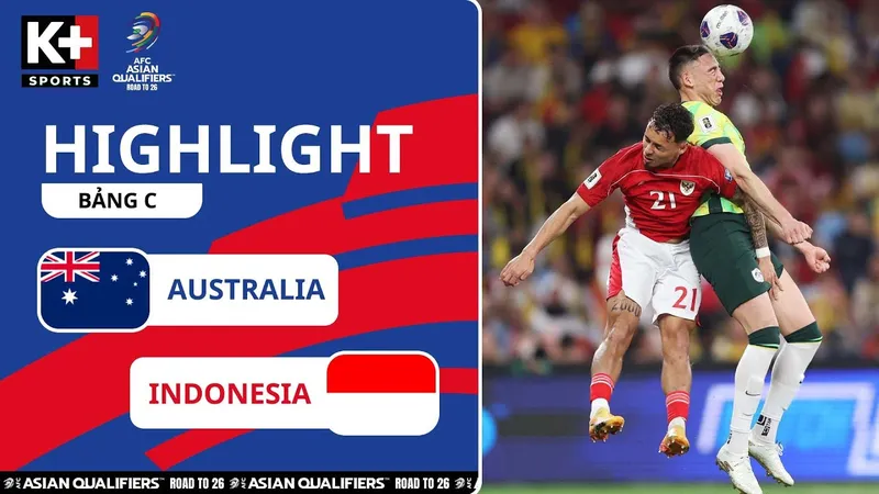 Australia vs Indonesia 5-1: Goodwin dấu ấn kiến tạo, Boyle, Velupillay, Irvine, Miller lần lượt đua tài ghi bàn, Romeny ghi bàn danh dự, Australia hơn Saudi Arabia 1 điểm, tạm xếp nhì bảng