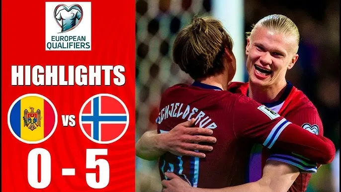 Moldova vs Na Uy 0-5: Julian Ryerson sớm mở tiệc phút thứ 5, Erling Haaland, Thelo Aasgaard, Alexander Sorloth, Aron Donnum lần lượt góp công chiến thắng 5 sao