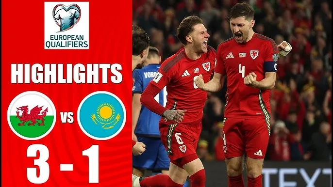Xứ Wales vs Kazakhstan 3-1: Daniel James khai bàn, Askhat Tagybergen gỡ hòa nhờ chấm penalty, Ben Davies, Rabbi Matondo lần lượt tỏa sáng, giành gọn 3 điểm