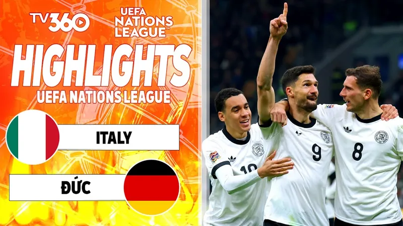 Đức vs Italia 3-3 (5-4): Kimmich khai bàn nhờ penalty, Musiala, Kleindienst tỏa sáng, Kean xuất thần cú đúp, Raspadori lập công nhưng Đức vẫn giành vé bán kết Nations League gặp Bồ Đào Nha