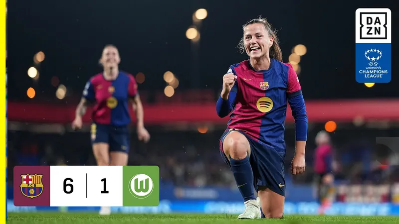 Nữ Barcelona vs Nữ Wolfsburg 6-1 (10-2): Paralluelo, Pina đua tài ghi cú đúp, Brugts, Leon góp công phá lưới Wolfsburg, Nữ Barca gặp Nữ Chelsea ở Bán kết UEFA Women's Champions League