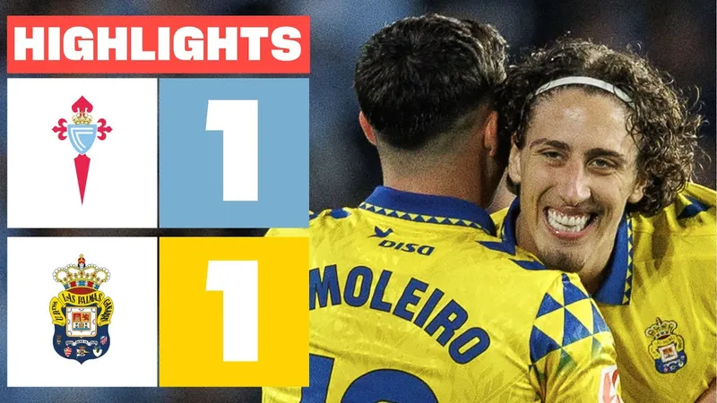 Celta Vigo vs Las Palmas 1-1: Alfonso Gonzalez vẽ siêu phẩm đường cong mở bàn, Alberto Moleiro đệm bóng cứu thua, VAR ngăn Fabio Silva tỏa sáng