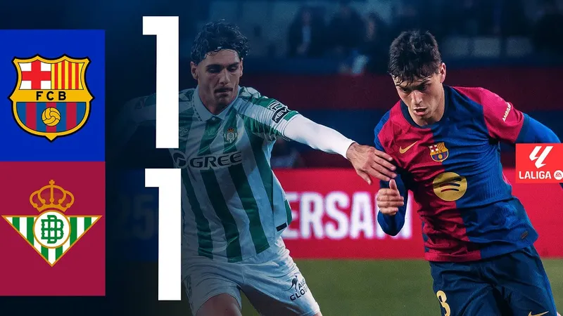 Barcelona vs Real Betis 1-1: Torres kiến tạo, Gavi dứt điểm sớm đưa Barca dẫn trước, Natan đánh đầu phá lưới Szczesny gỡ hòa, HLV Hansi Flick bị chia điểm tiếc nuối 