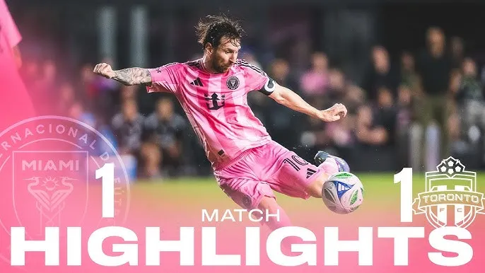 Inter Miami vs Toronto 1-1: Bernardeschi mở bàn phút bù giờ 45'+2, ngôi sao Messi volley đẳng cáp lập tức gỡ hòa phút 45'+5 