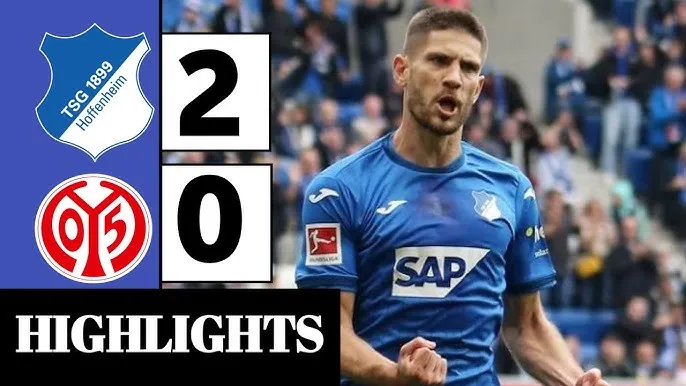 Hoffenheim vs Mainz 2-0: Andrej Kramaric chói sáng cú đúp bàn thắng đẹp mắt ấn định thế trận sau 32 phút, Paul Nebel nhận thẻ đỏ, Hoffenheim dần thoát đáy bảng