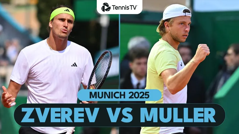 Alexander Zverev vs Alexandre Muller 6-4, 6-1: Sau 1 giờ 20 phút, Zverev hạ Muller dễ dàng, bước tiếp vòng 2 Bavarian Open 2025 gặp Tseng hoặc Altmaier